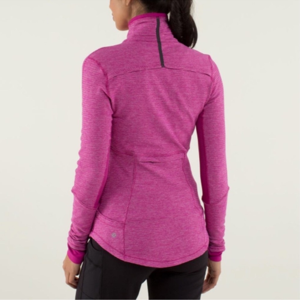 Lululemon Base Runner 1/2 Zip Raspberry Pullover - Picture 2 of 16